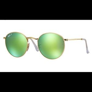 Green lens round Ray-Ban sunglasses